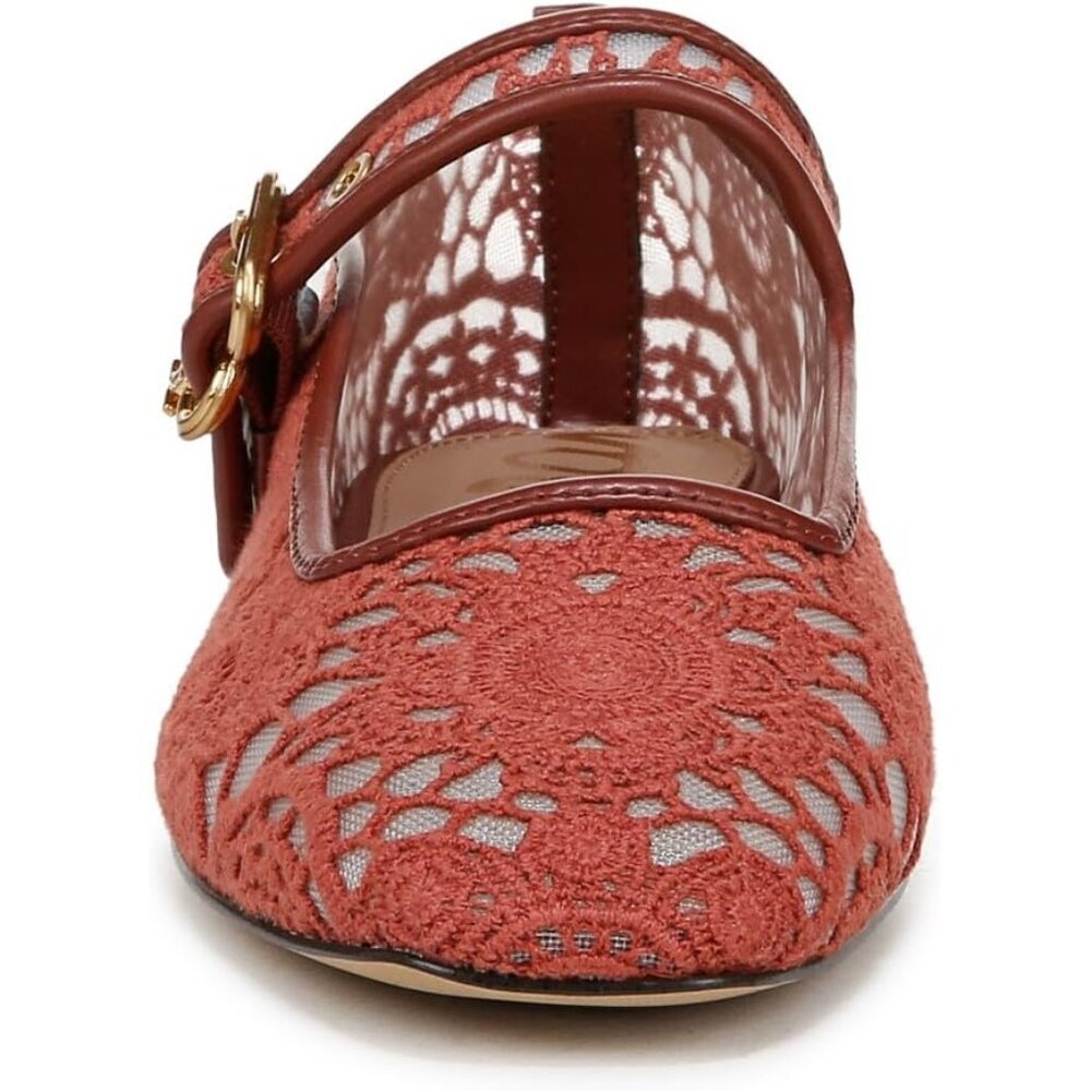 Sam Edelman Womens Warm Sienna Leather  Michaela Mary Jane Ballet Flat Shoes - Picture 2 of 6